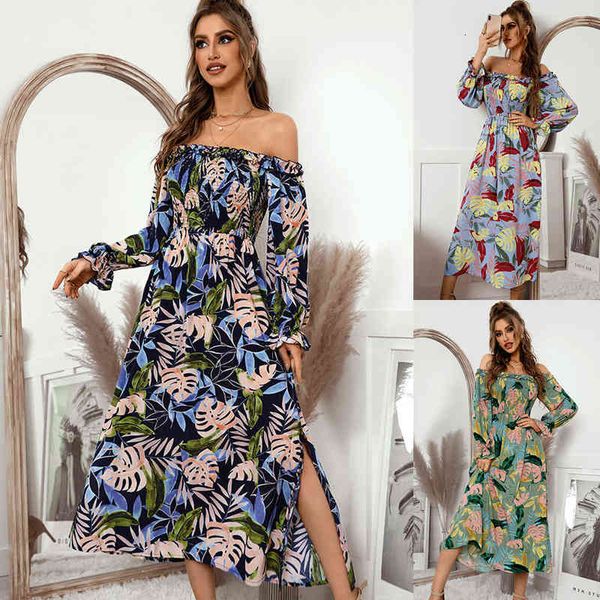woman casual dresses independent r & d and dign temperament off shoulder dresses 2022 summer printed skirt, Black;gray
woman casual dresses independent r & d and dign temperament off shoulder dresses 2022 summer printed skirt, Black;gray