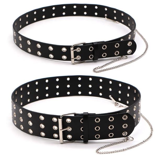 belts punk dress belt for women rivet metal gold chain waistband ladies leather female dresses sw55, Black;brown
belts punk dress belt for women rivet metal gold chain waistband ladies leather female dresses sw55, Black;brown