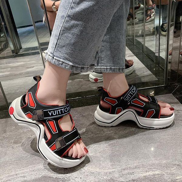 summer leg length retro thick bottom sponge cake dad sandals open toe beach sports female z712, Black
summer leg length retro thick bottom sponge cake dad sandals open toe beach sports female z712, Black
