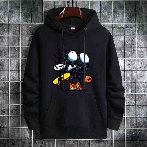 ye yu sweater men's long sleeved t-shirt autumn jacket plush hooded sweater winter youth student jacket couple's thickened, Black
ye yu sweater men's long sleeved t-shirt autumn jacket plush hooded sweater winter youth student jacket couple's thickened, Black