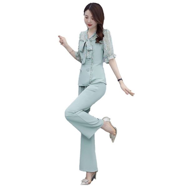 two-piece suit women spring summer elegant ladies floral short sleeves shirt wide-leg pants slim female lr1393 210531, White
two-piece suit women spring summer elegant ladies floral short sleeves shirt wide-leg pants slim female lr1393 210531, White