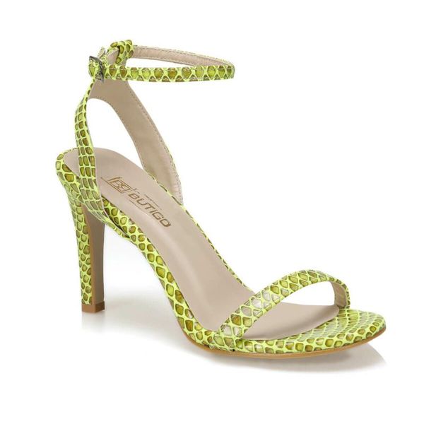 skin yellow women 's sandals butigo, Black