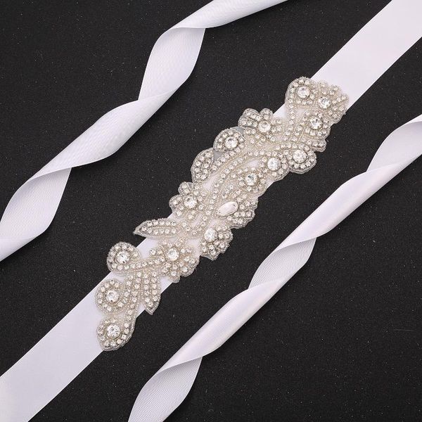 wedding sashes sesthfar bridal belt handmade crystal with rhinestones pearls for bridesmaid gowns, White
wedding sashes sesthfar bridal belt handmade crystal with rhinestones pearls for bridesmaid gowns, White