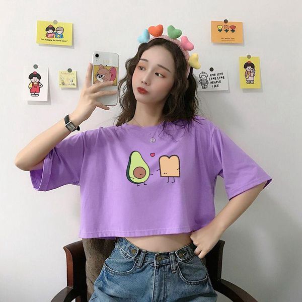 women's t-shirt woman crop t-shirts y2k summer casual creative avocado cartoon printed cotton t shirts harajuku kawaii tee shirt, White
women's t-shirt woman crop t-shirts y2k summer casual creative avocado cartoon printed cotton t shirts harajuku kawaii tee shirt, White