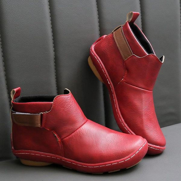 boots autumn and winter large size women's shoes retro handmade pu leather casual flat tide, Black
boots autumn and winter large size women's shoes retro handmade pu leather casual flat tide, Black