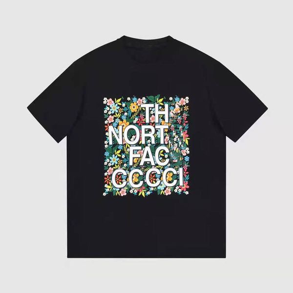 co branded 2021ss floral letter print on chest for lovers' high street loose short sleeve t-shirt, White
co branded 2021ss floral letter print on chest for lovers' high street loose short sleeve t-shirt, White