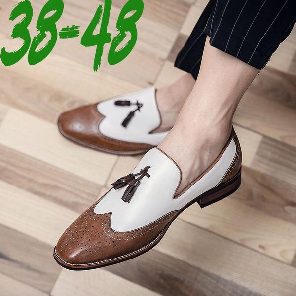 british men tassel casual brogue flats carved dress shoes loafers business office oxford footwear mens 38-48, Black
british men tassel casual brogue flats carved dress shoes loafers business office oxford footwear mens 38-48, Black