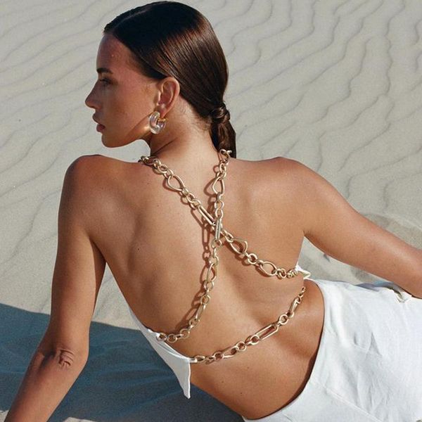 women's tanks & camis kj14014 chic fashion metal gold chain crop- for girls sleeveless backless criss cross tube solid summer, White
women's tanks & camis kj14014 chic fashion metal gold chain crop- for girls sleeveless backless criss cross tube solid summer, White