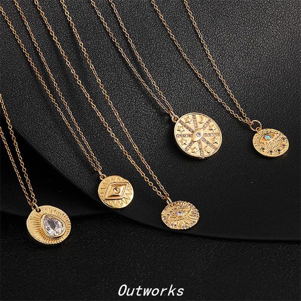 chains necklace fashion creative gold-plated micro-inlaid zircon star moon round eye for woman girl jewelry accessories, Silver
chains necklace fashion creative gold-plated micro-inlaid zircon star moon round eye for woman girl jewelry accessories, Silver