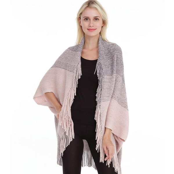 scarves 2021 poncho women large size loose knitted cape femme hiver cardigan tassels red cloak female casual clothing, Blue;gray
scarves 2021 poncho women large size loose knitted cape femme hiver cardigan tassels red cloak female casual clothing, Blue;gray