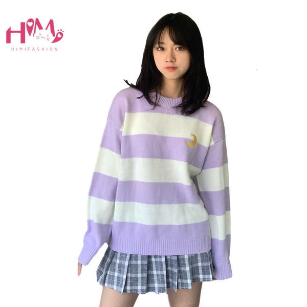 women's sweaters harajuku cute sweater autumn korean style purple knitted jumper winter vintage striped long sleeve pink pullover, White;black
women's sweaters harajuku cute sweater autumn korean style purple knitted jumper winter vintage striped long sleeve pink pullover, White;black