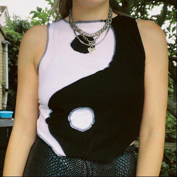 comfy o neck sleeveless patchwork womens tank crop fashion cute casual knit shirt y2k autumn female basic stretchy, White
comfy o neck sleeveless patchwork womens tank crop fashion cute casual knit shirt y2k autumn female basic stretchy, White