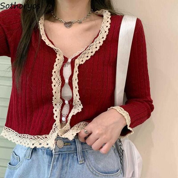 women's knits & tees cardigan women lace panelled sweet single breasted candy colors slim knitted cropped sweaters design french style, White
women's knits & tees cardigan women lace panelled sweet single breasted candy colors slim knitted cropped sweaters design french style, White