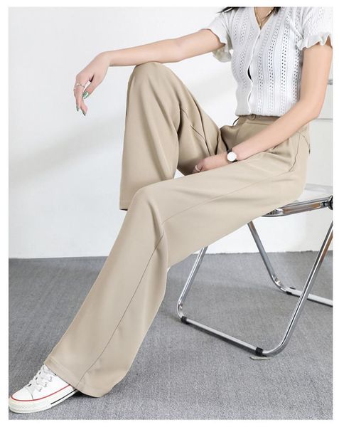 women's pants & capris high-waist wide-leg drape straight-leg trousers summer suit mopping ice silk thin style khaki, Black;white
women's pants & capris high-waist wide-leg drape straight-leg trousers summer suit mopping ice silk thin style khaki, Black;white