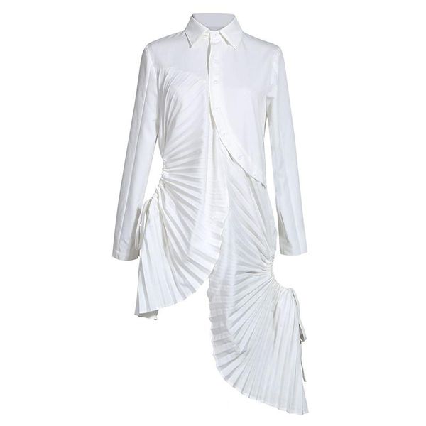casual dresses fashion 2021 spring shirt irregular lapel long sleeve single breasted hollow pleated stitch loose dress women, Black;gray
casual dresses fashion 2021 spring shirt irregular lapel long sleeve single breasted hollow pleated stitch loose dress women, Black;gray