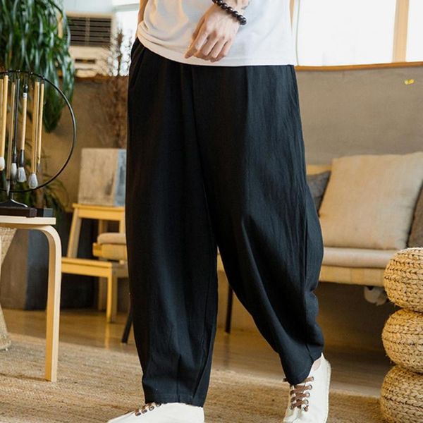 men's pants 2021 linen harem men japanese loose joggers trousers mans cross-pants crotch wide leg baggy, Black
men's pants 2021 linen harem men japanese loose joggers trousers mans cross-pants crotch wide leg baggy, Black