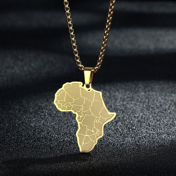 stainless steel africa map pendant necklace for women men fashion long twist chain necklaces simple maps jewelry, Silver
stainless steel africa map pendant necklace for women men fashion long twist chain necklaces simple maps jewelry, Silver