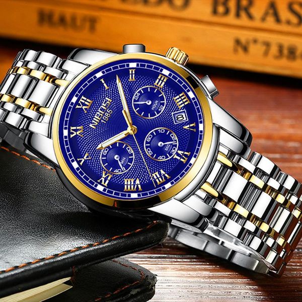 wristwatches nibosi mens watches business chronograph gold watch men quartz full steel waterproof wrist reloj hombre, Slivery;brown
wristwatches nibosi mens watches business chronograph gold watch men quartz full steel waterproof wrist reloj hombre, Slivery;brown