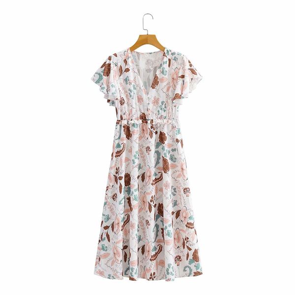 women v-neck short sleeve fashion slim dress vintage pastoral print puff sleeves with buttons chic female mini dresses vestidos 210507, Black;gray
women v-neck short sleeve fashion slim dress vintage pastoral print puff sleeves with buttons chic female mini dresses vestidos 210507, Black;gray