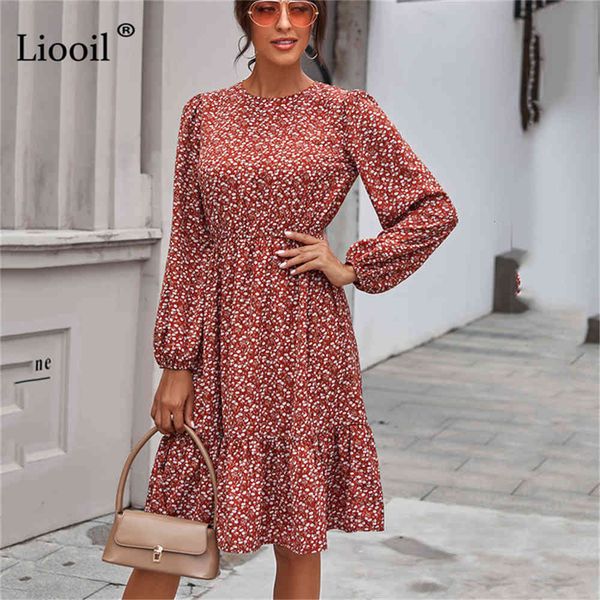 dress causal floral print midi dress with ruffles women 2021 full sleeve o neck hollow out button ladies spring autumn elegant dresses srfp, Black;gray
dress causal floral print midi dress with ruffles women 2021 full sleeve o neck hollow out button ladies spring autumn elegant dresses srfp, Black;gray