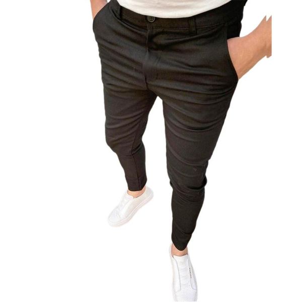 men's pants men casual plain slim fit long pencil trousers business formal work dress, Black
men's pants men casual plain slim fit long pencil trousers business formal work dress, Black