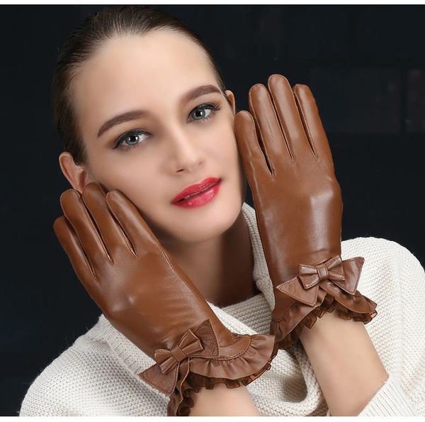 five fingers gloves women fashion genuine sheepskin touch screen wrist lace bow winter thicken warm driving, Blue;gray
five fingers gloves women fashion genuine sheepskin touch screen wrist lace bow winter thicken warm driving, Blue;gray