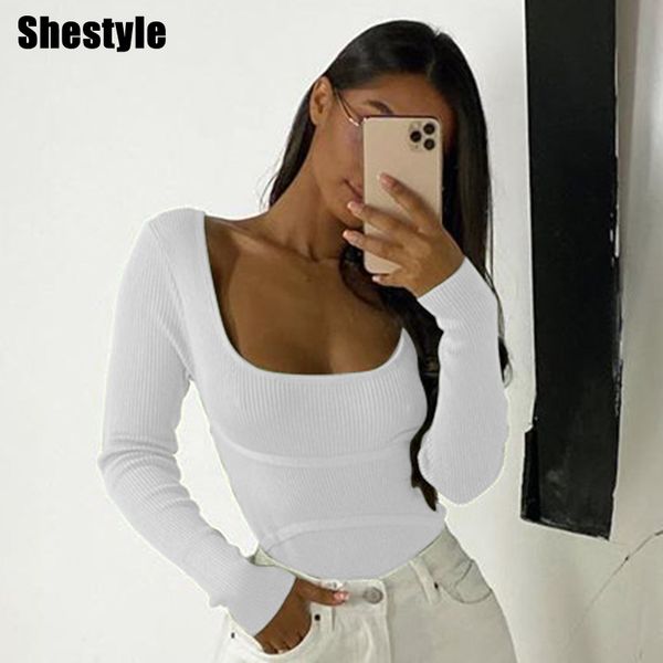 shestyle square neck white body for women rib-knit long sleeve low cut line wrap solid bodycon bodysuits new stylishby ai, Black;white
shestyle square neck white body for women rib-knit long sleeve low cut line wrap solid bodycon bodysuits new stylishby ai, Black;white