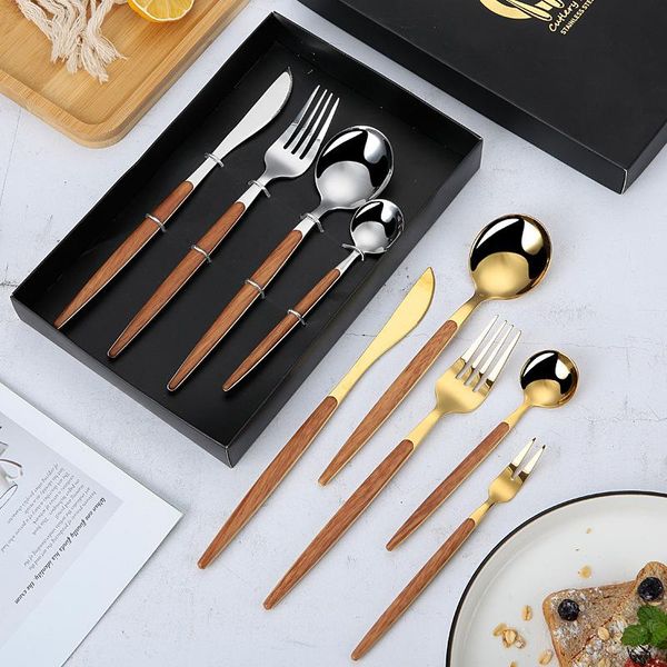 flatware sets lidafish 5pcs gold dinnerware stainless steel silverware set imitation wooden handle knife fork spoon kitchen supplies
flatware sets lidafish 5pcs gold dinnerware stainless steel silverware set imitation wooden handle knife fork spoon kitchen supplies