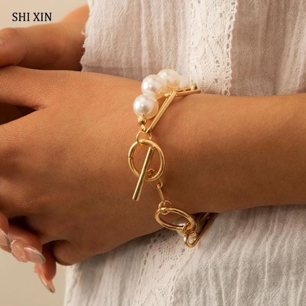 charm bracelets shixin pearl beaded chain for women gold/silver color bangles fashion 2021 jewelry bracelet femme gift, Golden;silver
charm bracelets shixin pearl beaded chain for women gold/silver color bangles fashion 2021 jewelry bracelet femme gift, Golden;silver