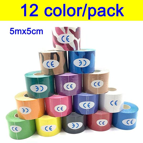 12pcs/pack sports kinesiology tape roll self athletic muscle elastic bandage running knee recovery gym fitness protector strap elbow & pads, Black;gray
12pcs/pack sports kinesiology tape roll self athletic muscle elastic bandage running knee recovery gym fitness protector strap elbow & pads, Black;gray