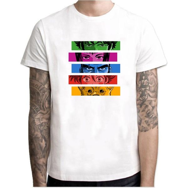 men's t-shirts camiseta de vaquero bebop anime para hombre y mujer, camisa blanca dibujos animados colores del arcoÃris a la moda, cam, White;black
men's t-shirts camiseta de vaquero bebop anime para hombre y mujer, camisa blanca dibujos animados colores del arcoÃris a la moda, cam, White;black