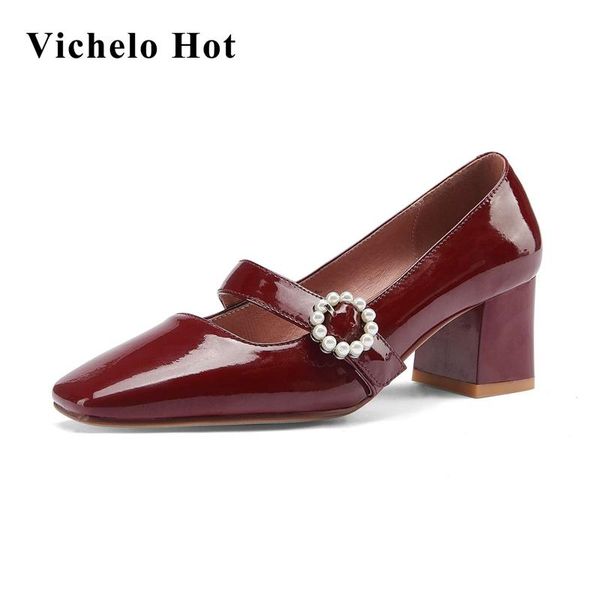 vichelo cow patent leather bright square toe high heels mary janes buckle strap pearl decoration sweet girls women pumps l31, Black
vichelo cow patent leather bright square toe high heels mary janes buckle strap pearl decoration sweet girls women pumps l31, Black