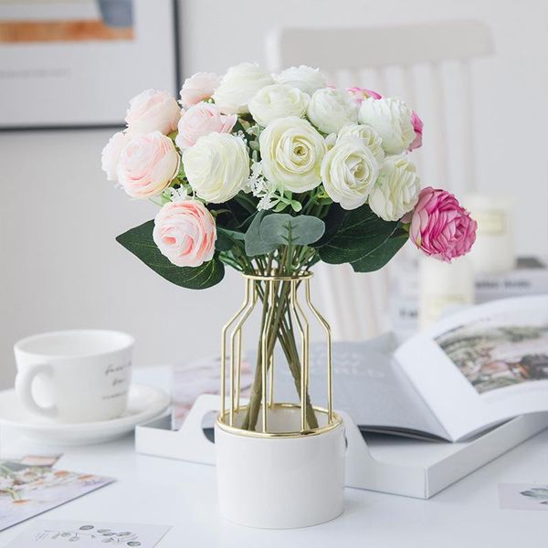 artificial flowers silk rose peony bouquet vases for home decoration christmas household products wedding decorative fake flower & wreaths
artificial flowers silk rose peony bouquet vases for home decoration christmas household products wedding decorative fake flower & wreaths