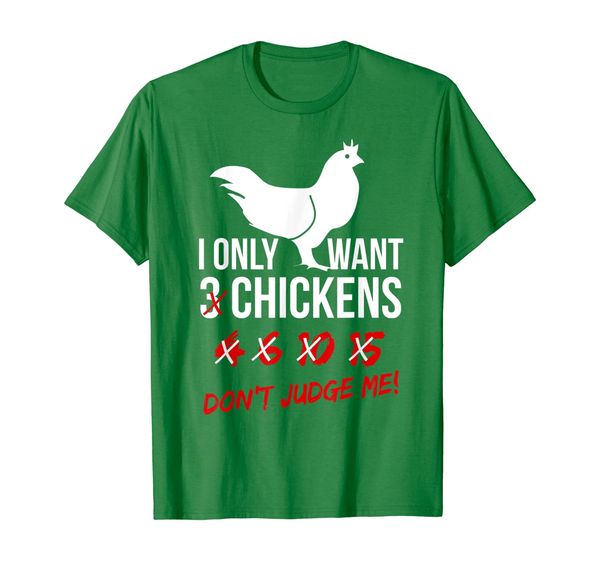 i only want 3 chickens funny chicken lover farmer gift t-shirt, White;black 
i only want 3 chickens funny chicken lover farmer gift t-shirt, White;black