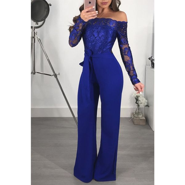 2011Appliques Lace Patchwork Jumpsuit Women Sexy Off Shoulder Slash Neck Long Sleeve Women Jumpsuit Elegant Wide Leg Jumpsuit 3XL, Black jumpsuit
2011Appliques Lace Patchwork Jumpsuit Women Sexy Off Shoulder Slash Neck Long Sleeve Women Jumpsuit Elegant Wide Leg Jumpsuit 3XL, Black jumpsuit