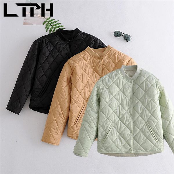 vintage ins argyle woman parkas jacket thin warm single breasted stand collar coat loose outerwear spring autumn 210427, Black
vintage ins argyle woman parkas jacket thin warm single breasted stand collar coat loose outerwear spring autumn 210427, Black