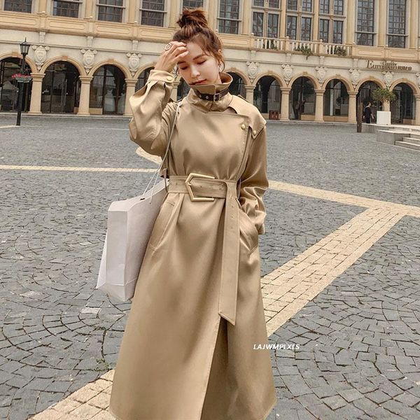 spring casual women trench coat long sleeve windbreaker lace up high waist coats overcoat autumn women's, Tan;black
spring casual women trench coat long sleeve windbreaker lace up high waist coats overcoat autumn women's, Tan;black