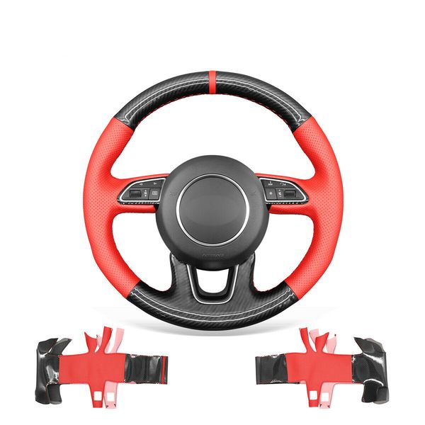 diy custom red leather pu carbon fiber car steering wheel cover warp for audi q3 q5 q7 2012-2017
diy custom red leather pu carbon fiber car steering wheel cover warp for audi q3 q5 q7 2012-2017