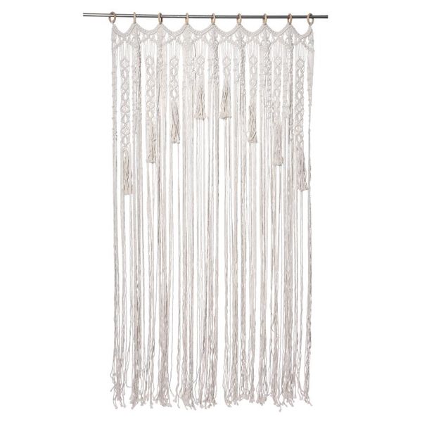 curtain & drapes bohemian style tapestry door handmade woven diy room divider window hanging decor nordic tassel