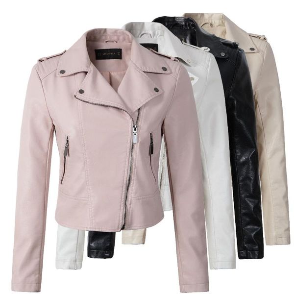 women's leather & faux brand motorcycle pu jacket women winter and autumn fashion coat 4 color zipper outerwear 2021, Black
women's leather & faux brand motorcycle pu jacket women winter and autumn fashion coat 4 color zipper outerwear 2021, Black