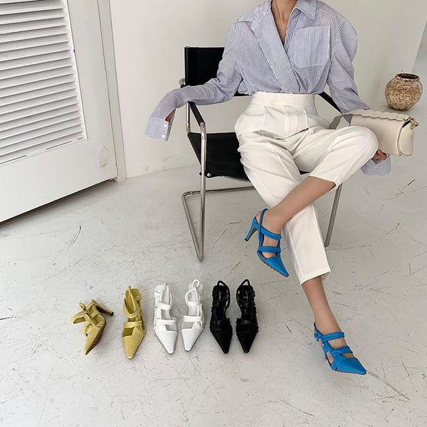 dress shoes pointed toe women sandals blue/yellow elastic band slides slip on party wedding pumps size 35-39, Black
dress shoes pointed toe women sandals blue/yellow elastic band slides slip on party wedding pumps size 35-39, Black
