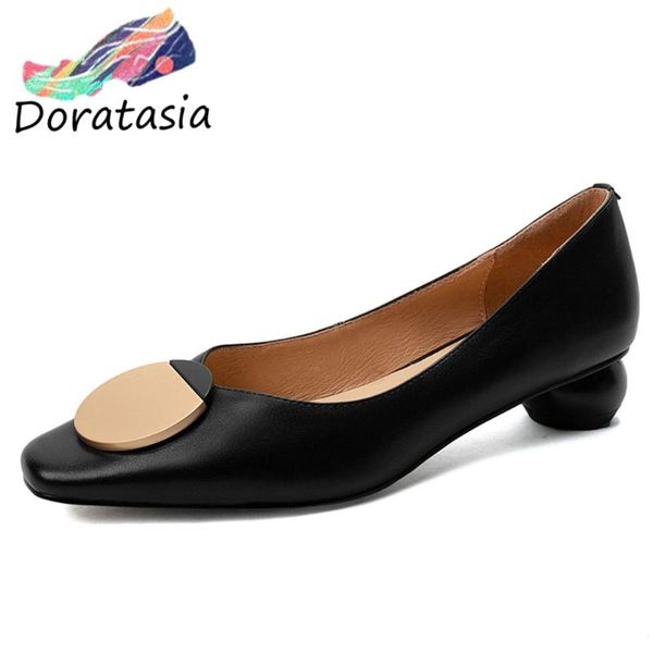 dress shoes doratasia brand female spring pumps metal decoration low heel slip on shallow square toe women casual woman, Black
dress shoes doratasia brand female spring pumps metal decoration low heel slip on shallow square toe women casual woman, Black