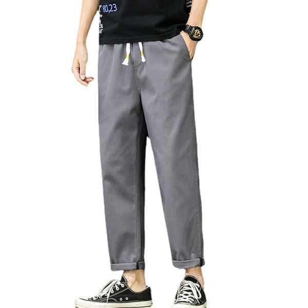 men's pants sports spring and autumn cotton casual trousers korean version of the trend tools loose straight solid color nine, Black
men's pants sports spring and autumn cotton casual trousers korean version of the trend tools loose straight solid color nine, Black