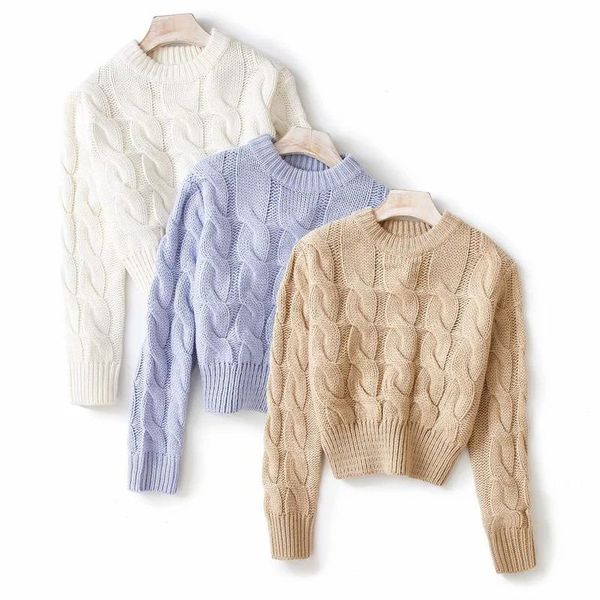 women's sweaters korean fashion retro sweater loose knit high waist short half neck warm pullover 2021 autumn winter, White;black
women's sweaters korean fashion retro sweater loose knit high waist short half neck warm pullover 2021 autumn winter, White;black