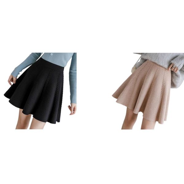 autumn winter sweater skirt a line umbrella female high waist knit bottom skirts, Black
autumn winter sweater skirt a line umbrella female high waist knit bottom skirts, Black