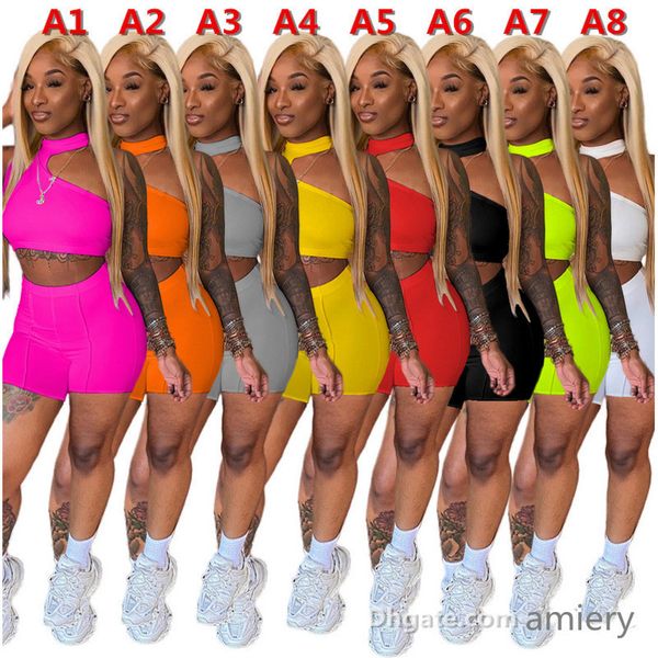 summer women two piece pants tracksuits shorts yoga outfits designer jogging suit solid color halter vest pleated tight shorts, Gray
summer women two piece pants tracksuits shorts yoga outfits designer jogging suit solid color halter vest pleated tight shorts, Gray