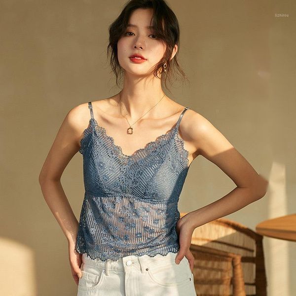 camisoles & tanks 2021 summer crop women lace camisole underwear bra pad no steel ring vest female, Black;white
camisoles & tanks 2021 summer crop women lace camisole underwear bra pad no steel ring vest female, Black;white