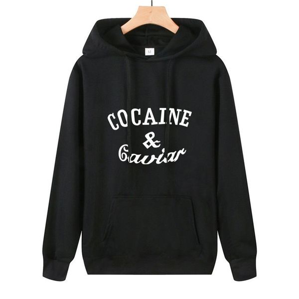 2019 selling men's hooded sweater cocaines & caviar hip hop letter thin pullover sweater, Black
2019 selling men's hooded sweater cocaines & caviar hip hop letter thin pullover sweater, Black