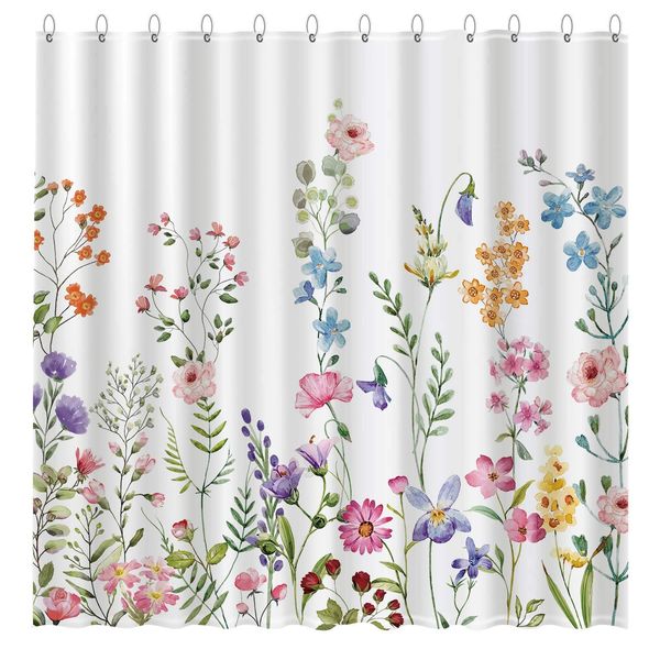 floral plant watercolor flower shower curtain set with hooks bohemian home bathroom bathtubs decor easy care waterproof machine
floral plant watercolor flower shower curtain set with hooks bohemian home bathroom bathtubs decor easy care waterproof machine