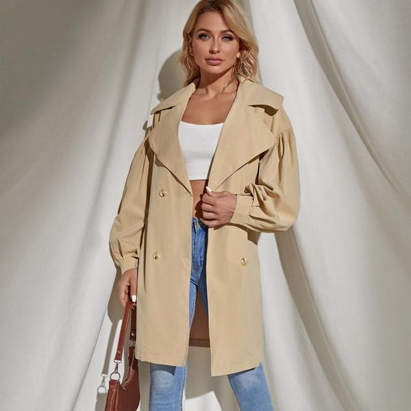 women's trench coats autumn winter fashion chic coat casual long sleeve notched collar single breasted women turn-down slim top, Tan;black
women's trench coats autumn winter fashion chic coat casual long sleeve notched collar single breasted women turn-down slim top, Tan;black